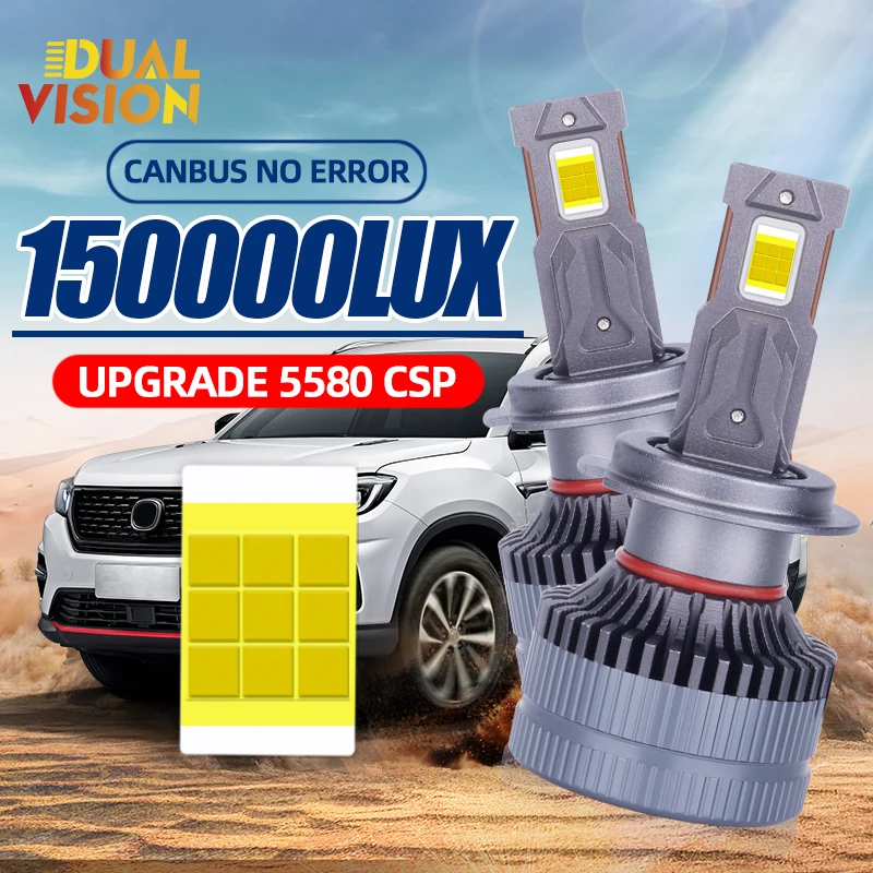 

Dualvision H11 LED 150000LM Bi LED H7 5580 CSP H1 H4 H8 H9 9005 HB3 9006 HB4 9012 HIR2 H16 Canbus No Error Car Headlights Bulbs