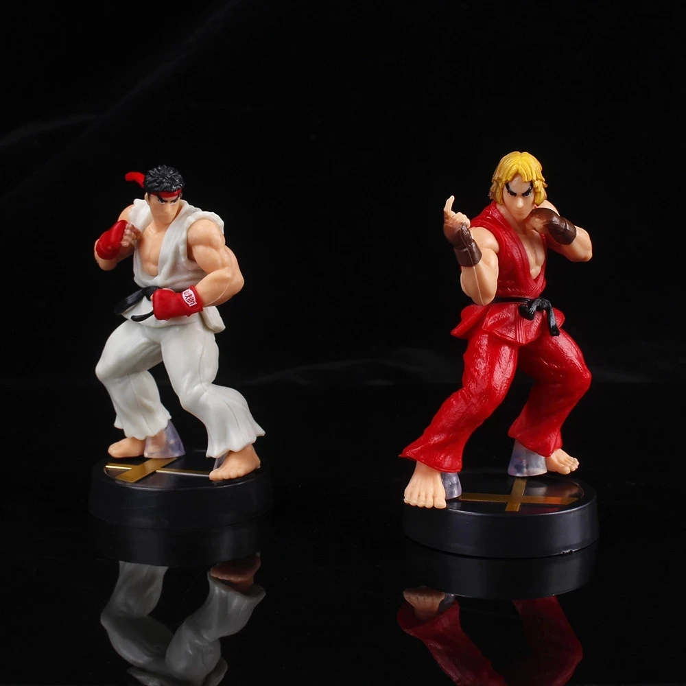 

Anime Kawaii Ken Masters Hoshi Ryu Action Figure PVC Toys 10cm Cute Street Fighter Game Dolls Room Decor Birthday Gifts for Boys