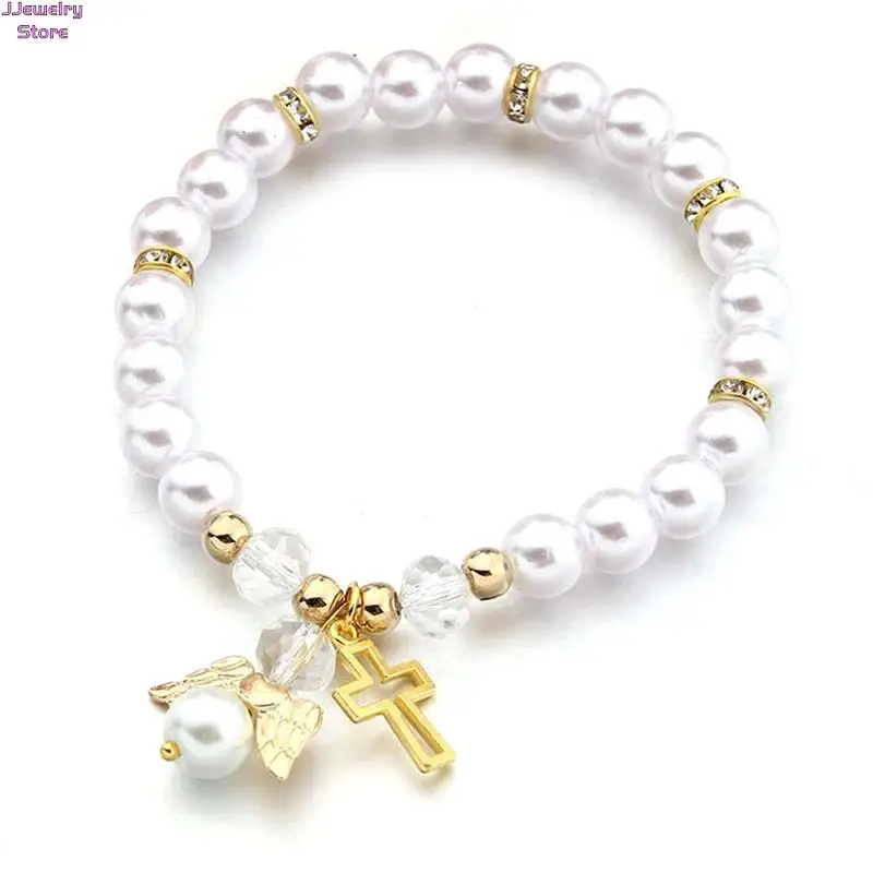 1PC Baby Shower Favor Christening Bracelet Angel Girl Boy Baptism Gift Cute Giveaway Souvenir |