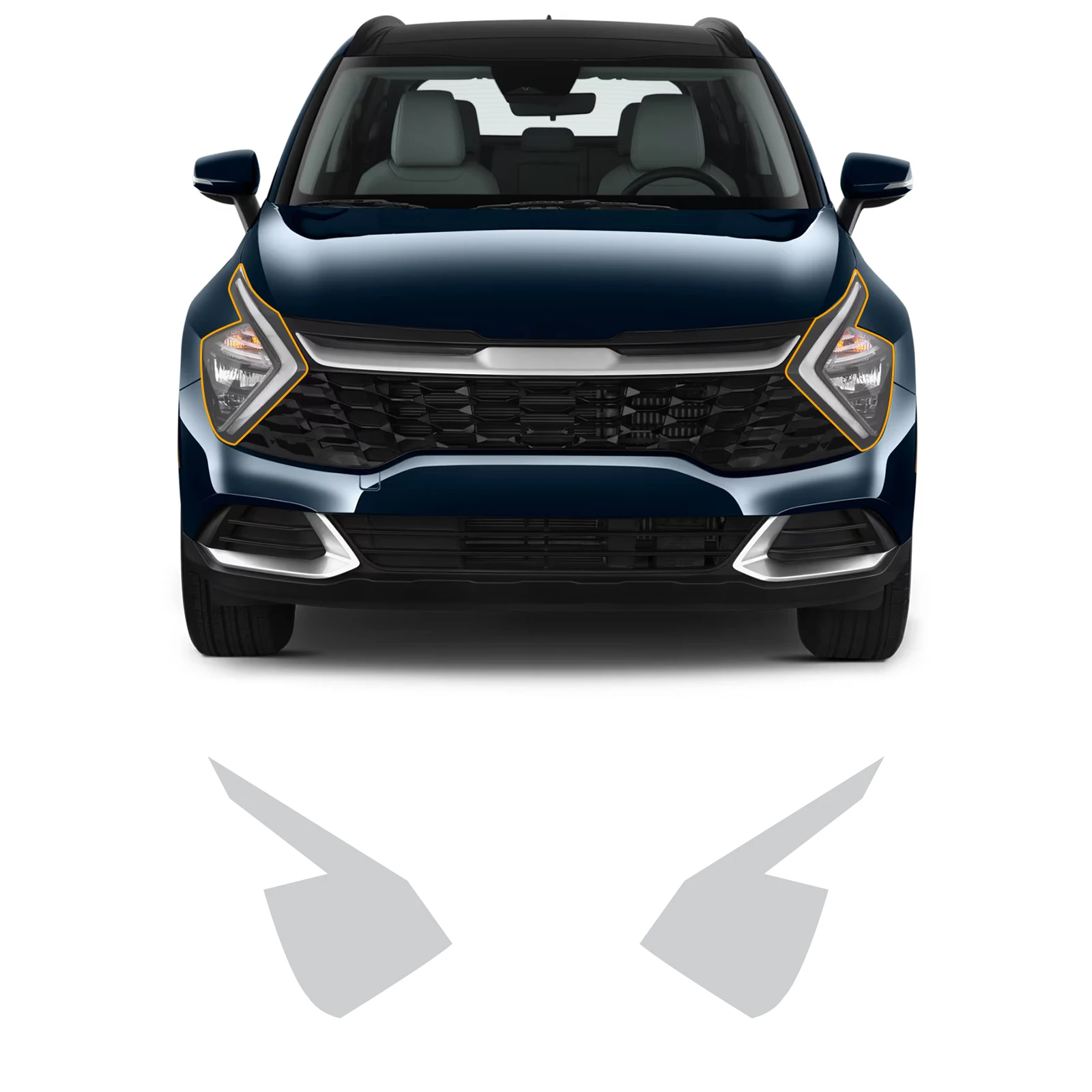 

Прозрачная пленка для передней фары заднего вида для KIA Sportage 2023 2024