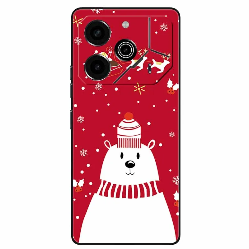 Рождественские телефонные чехлы из силикона ТПУ для Tecno Pova6 Pova 6 Neo 6Pro 6Neo защитный