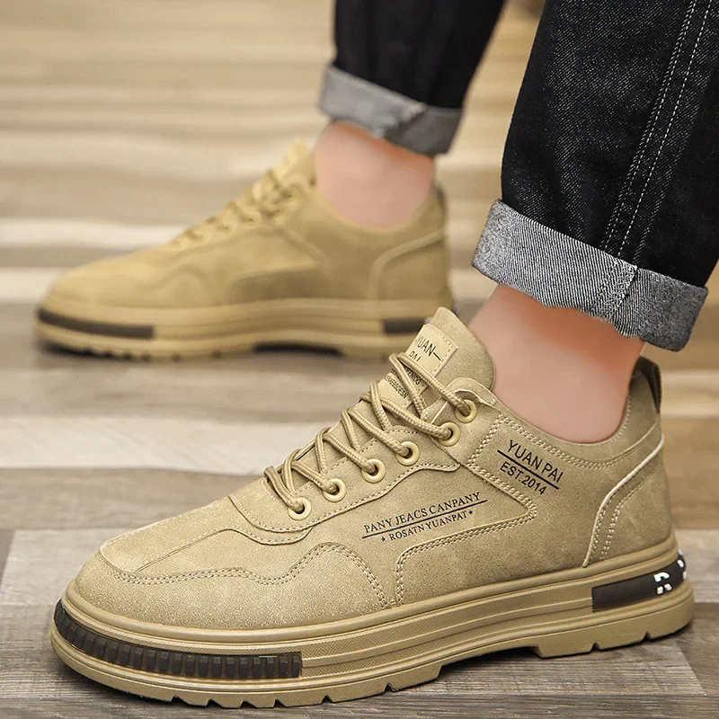 Мужская обувь уличные кроссовки на платформе походная шнуровке модная удобная