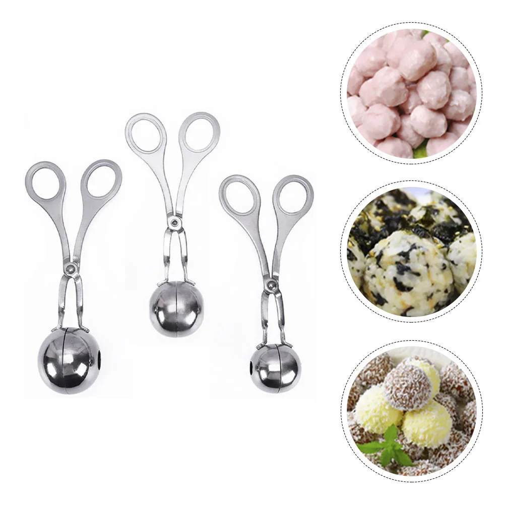 

Meatball Maker Meatstainless Spoon Steel Clip Making Tool Baller Tong Scoop Shaper Kitchen Cake Handheldmini Non Stick