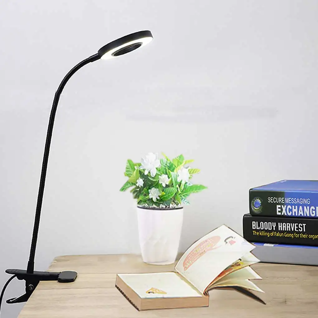 

LED Table Lamp USB Bedside Dormitory Light Student Rechargeable Eye Flexible Extension Reading Silvery Silvery