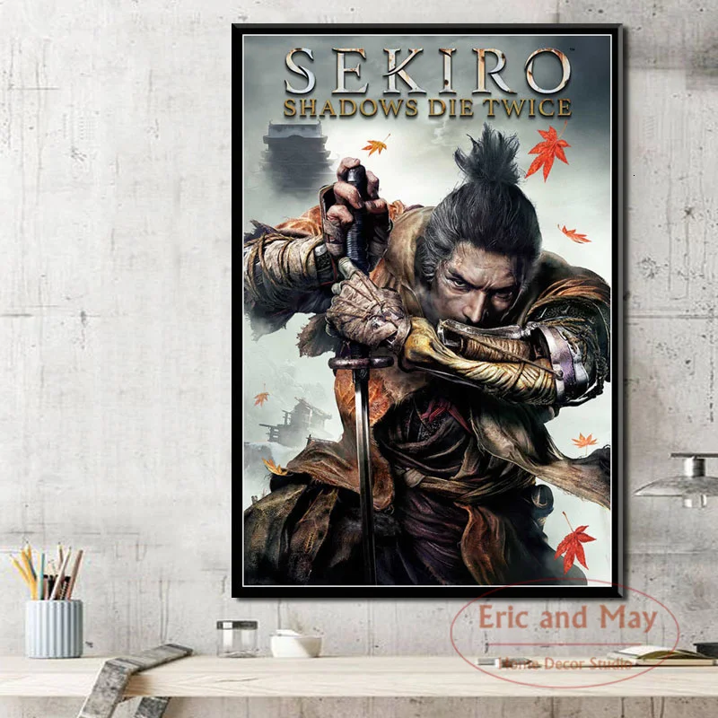 Винтажный настенный постер Sekiro Тени умирают дважды