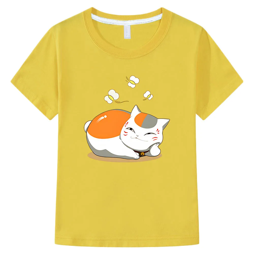 

Natsume's Book of Friends Natsume Yuujinchou Madara Cat Fashion Anime T-shirts Cute Cartoon Manga Tshirt 100% Cotton Boys/girls