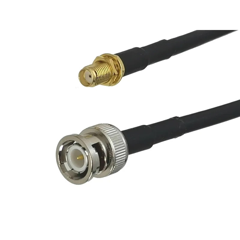 

1Pcs RG58 SMA Female jack Bulkhead to BNC Male plug Connector RF Coaxial Jumper Pigtail Cable For Radio Antenna 4inch~20M