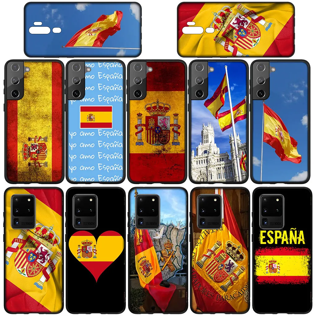 Мягкий чехол с флагом Испании желто-красный для Motorola Moto E32 G22 G9 G30 G50 G60 G51 G52 G41 G42 G71 E7