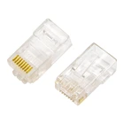 50100 шт. 8P8C RJ45 прозрачный Модульный штекер для сети CAT5 LAN профессиональный и высококачественный