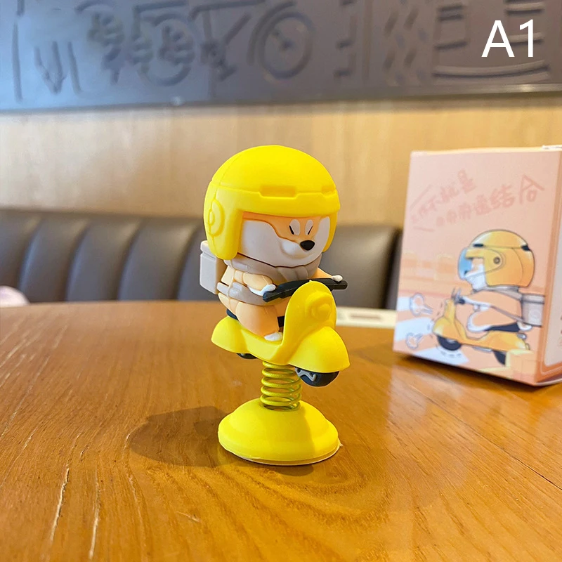 

1 шт., милая собака, украшение интерьера автомобиля, креативная пружинная собака, трясущаяся голова, фигурка приборной панели, мото украшение для рук