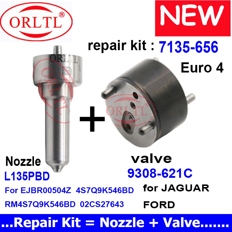 Ремкомплект 7135-656 НАСАДКА L135PBD L135PRD КЛАПАН 9308-621C ДЛЯ FORD JAGUAR EJBR00504Z 4S7Q9K546BD RM4S7Q9K546BD