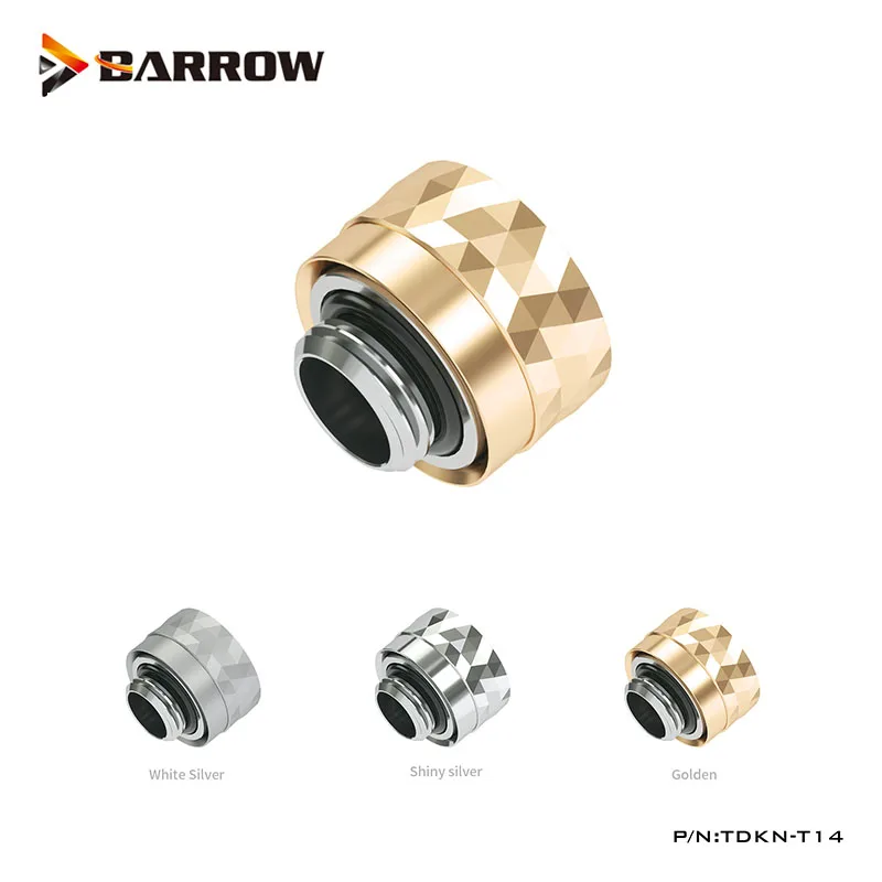 

Barrow Dazzle G1/4" Fittings For 10x14mm Hard Tube,OD14MM Rigid Pipe Hand Compression Connector For Water Loops,TDKN-T14