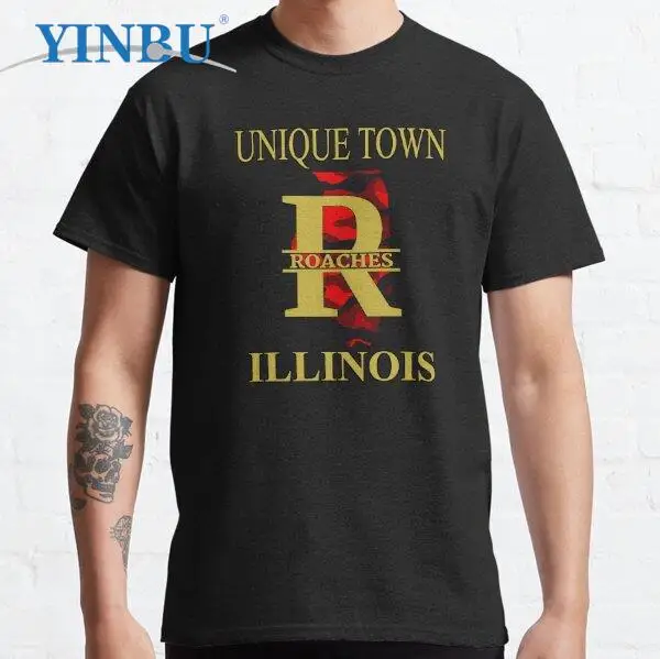 

Unique Illinois Town Name Printed t-shirt YINBU Brand 2023 High quality Graphic Tee