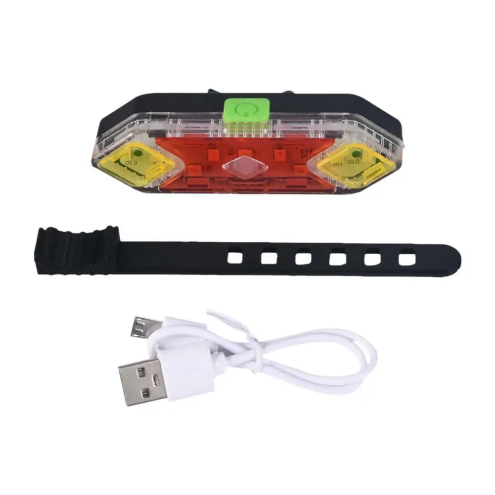 

1pc Bicycle Cycling Taillight Rainproof Charging Warning Light Mountain Bike Night Riding Seatpost Mount Led Lamp Lighting