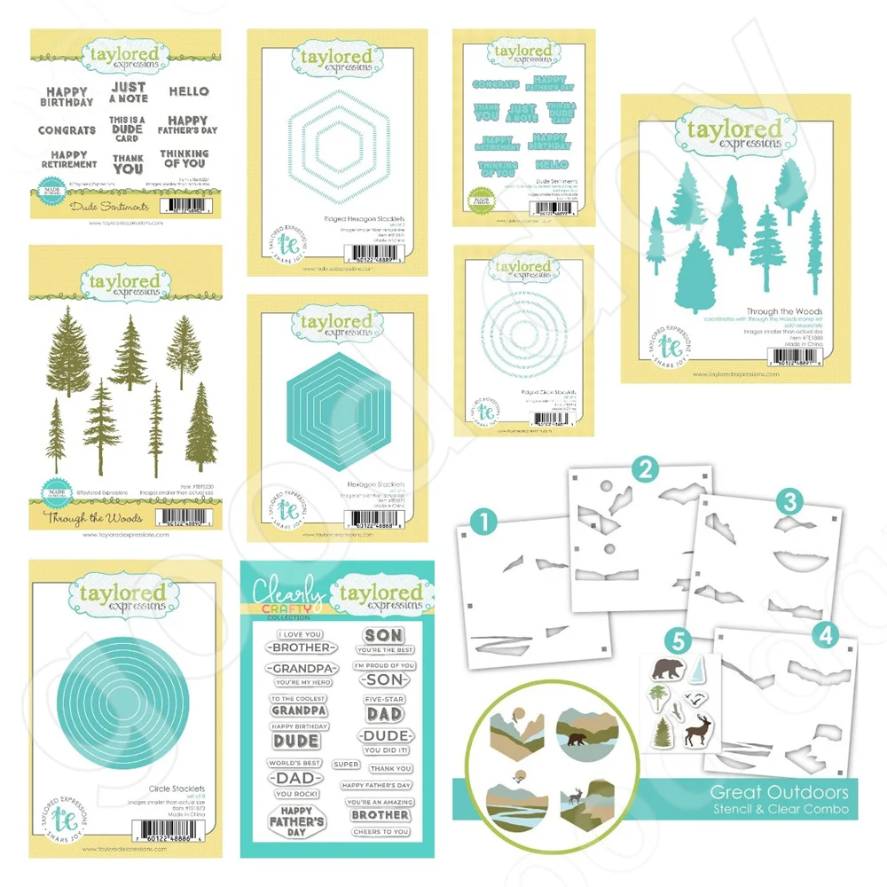 

Woods Round Hexagonal Cutting Dies and Stamps Stencil Scrapbook Diary Decoration Embossing Template DIY Card Handmade 2023 New