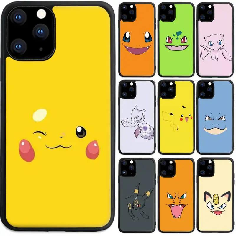 

Cute Anime Pokemones Phone Case For Samsung S21 s20 s30 s10 s9 s8 s7 s6 s5 note20 ultra plus edge PC&TPU soft Cover Fundas