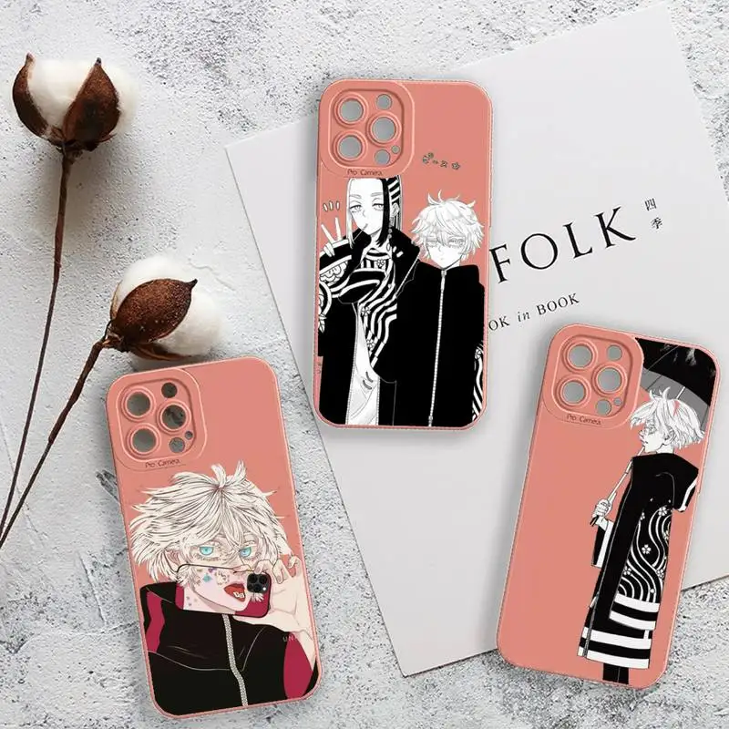 

kawaragi senju tokyo revengers Phone Case For iPhone 13 12 11 Pro MAX Mini X XS XR 7 8 Plus Camera Lens Liquid Silicone