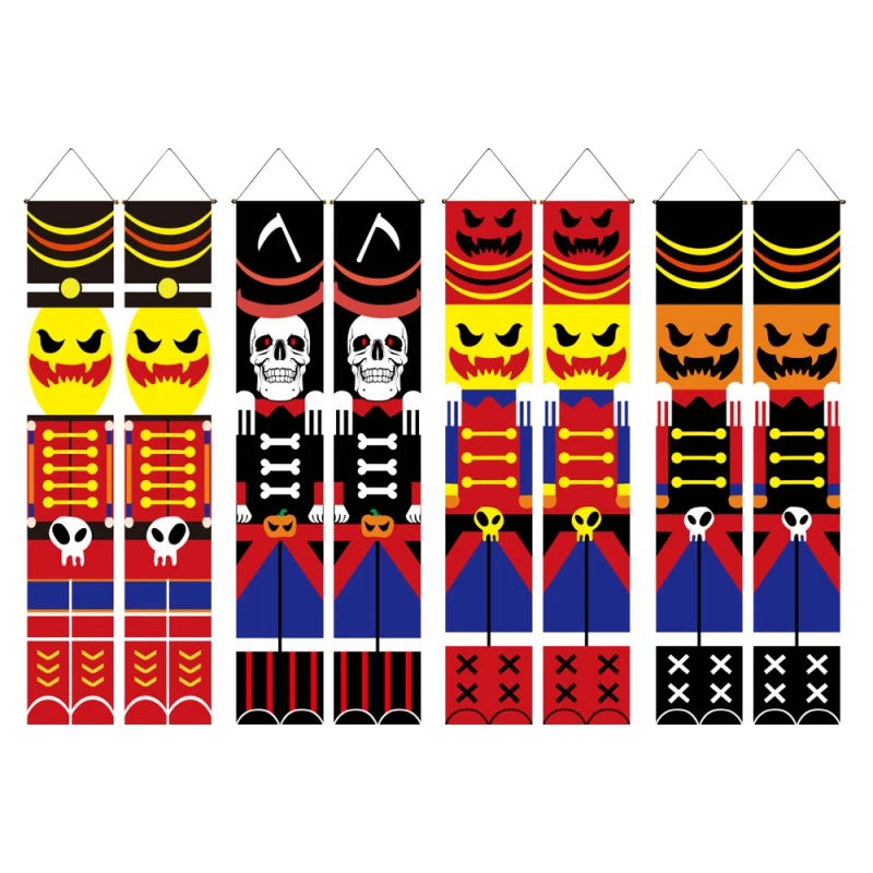 

Halloween Couplet Ghost Festival Porch Decoration Banner Creative Cross-border Halloween Couplet Flag