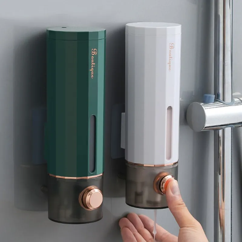 

Настенный дозатор жидкого мыла, контейнер для шампуня, косметики, крема, лосьона, аксессуары для ванной комнаты