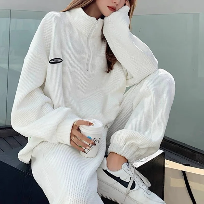 

Autumn Winter Two Piece Pant Suits Women Sweatshirts + Long Pants 2pcs Sets