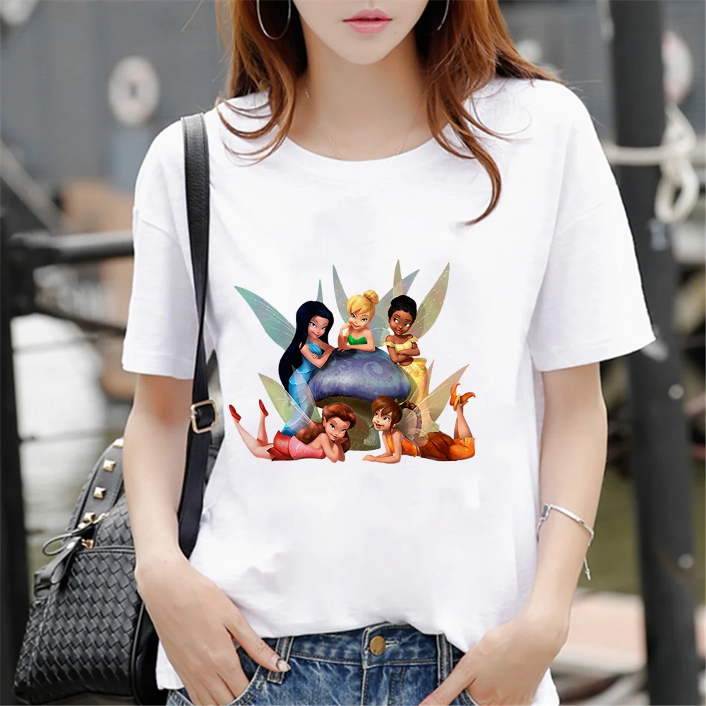 

Disney Women Tshirt Cartoons T-Shirts Movie Printing O-Neck Female Clothing Summer Cotton Soft Short Sleeve Streetwear Casual