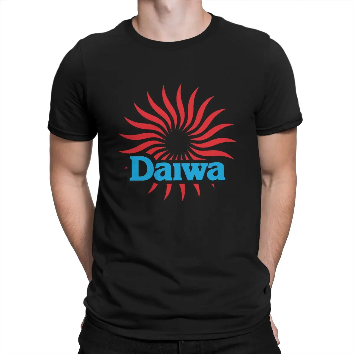 

DAIWA T-Shirt Men Japanese fishing gear Novelty Cotton Tees Round Neck Short Sleeve T Shirt Birthday Gift Clothes