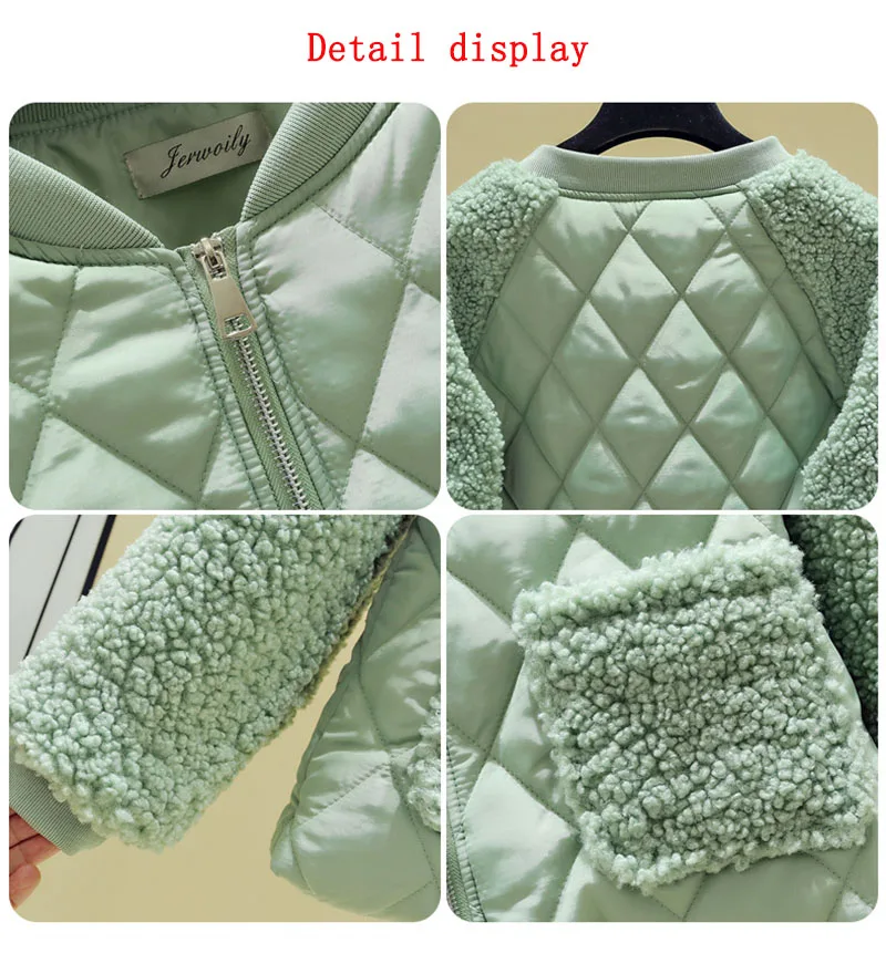 Short jacket women 2022 winter new Korean ladies loose lamb wool stand collar coat fashion Female Parkas