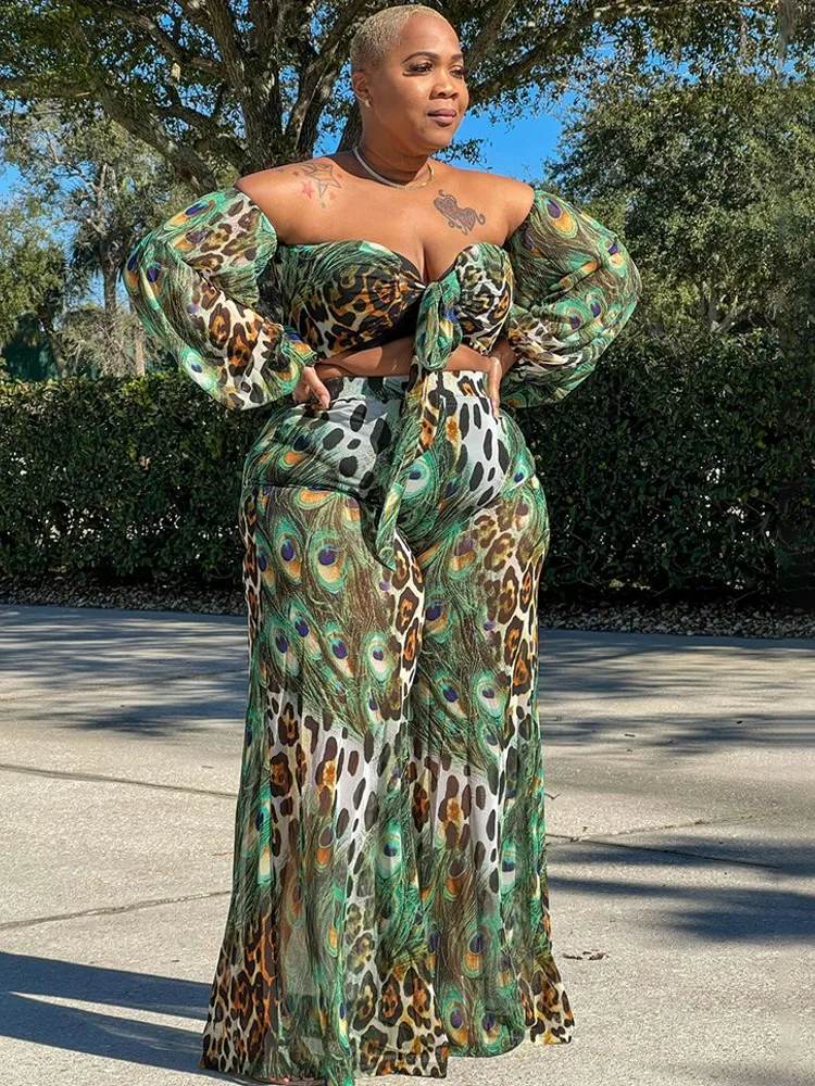 

L-4XL Dashiki, традиционный Африканский комплект из двух предметов, женские облегающие топы и брюки с Африканским принтом, подходящие комплекты о...