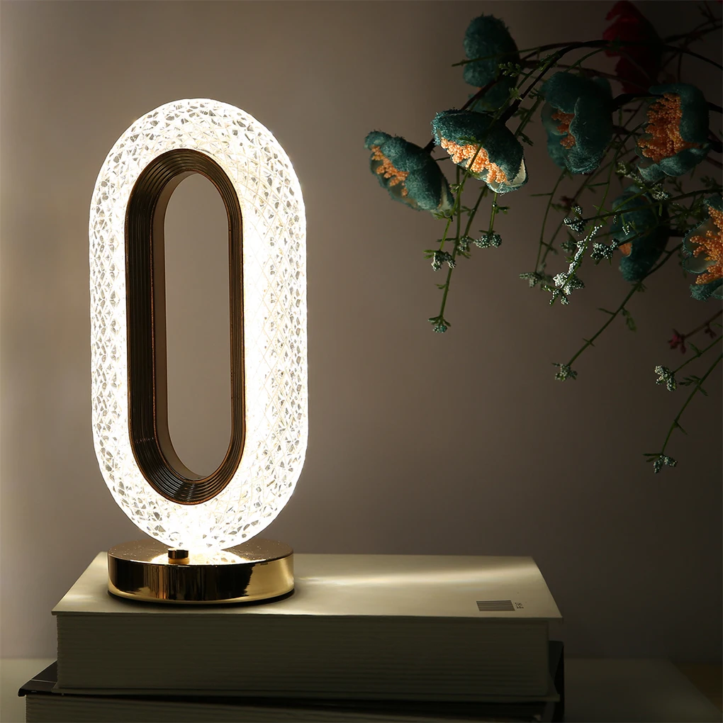 

Table Lamp Crystal Night Light Touch Control Lighting Accessory Lamp