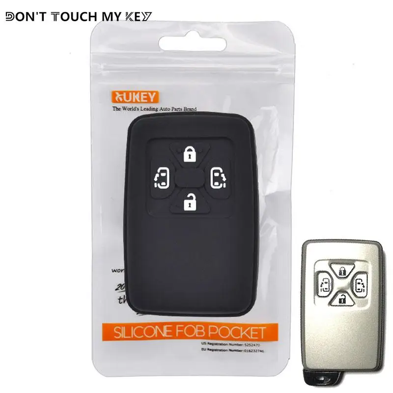 

For Toyota Estima Alphard Vellfire Silicone Remote Key Case Fob Shell Cover Skin Holder 4 Button
