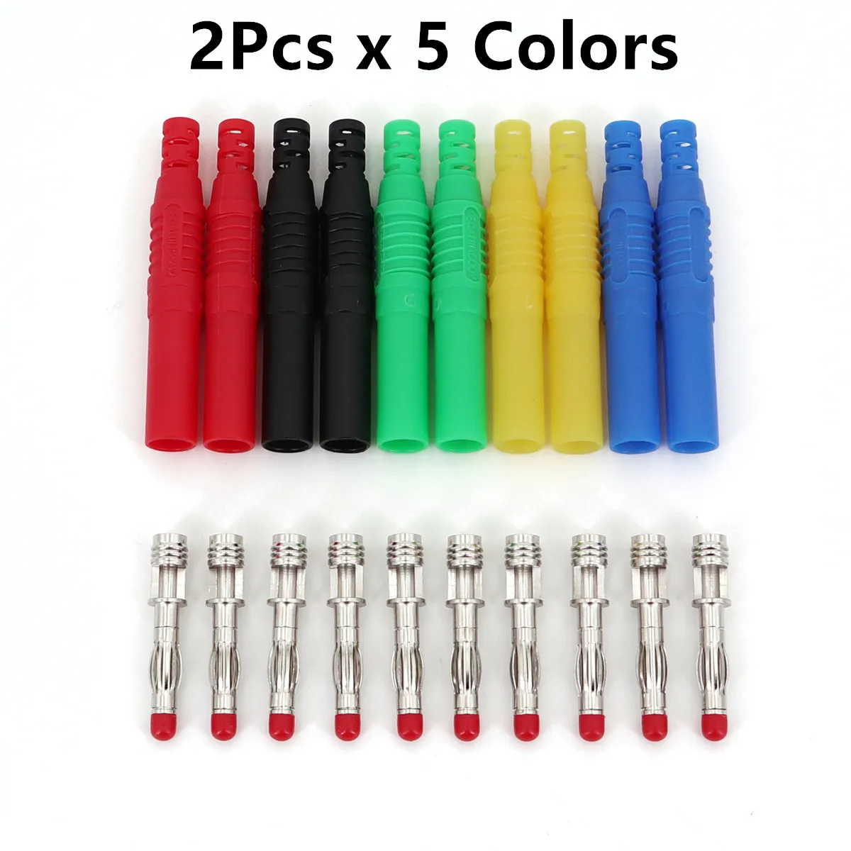 

Изолированные банановые разъёмы 4 мм, набор из 10 штук