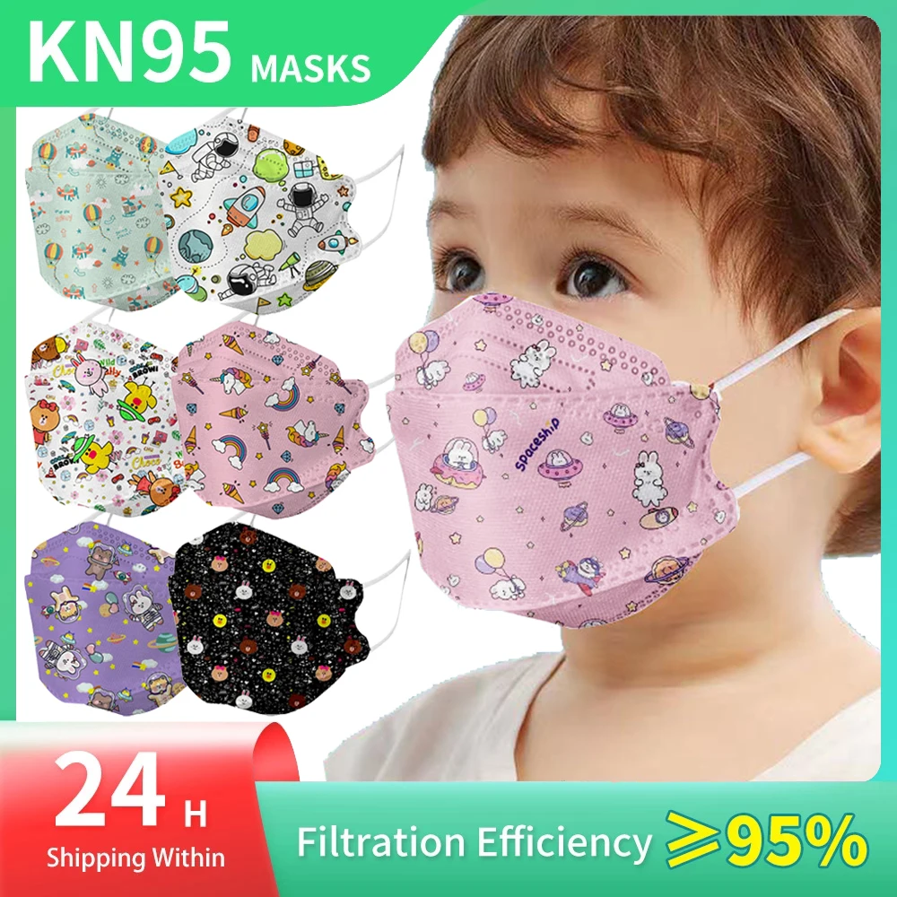 

Маска kn95 для детей, маскариллы fpp2, для детей, с динозавром, единорогом, Мультяшные маски для рота, 3D маска для мальчиков и девочек KN95, маска дл...