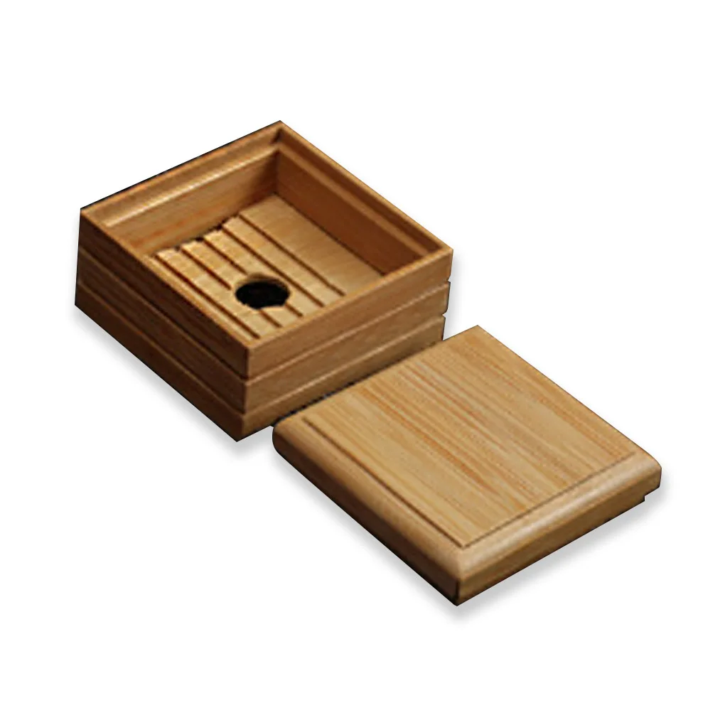 

Bamboo Soap Box Tray Holder Waterproof Durable Storage Rack Soap Dish
