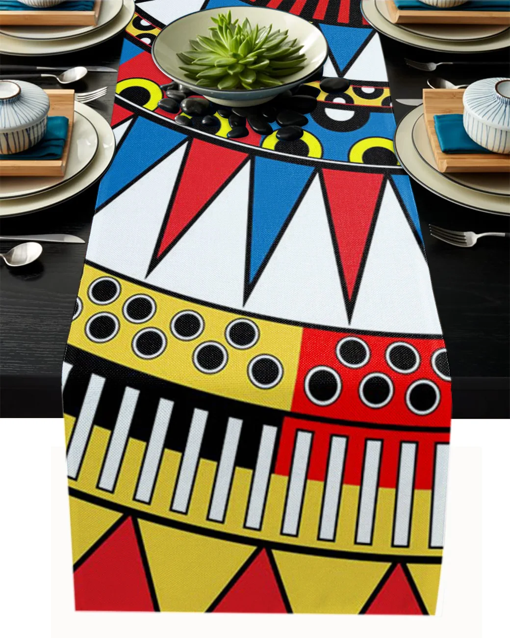 

Текстурный узор, треугольная волнистая настольная дорожка, украшение для домашнего декора, украшение для обеденного стола, Настольная доро...