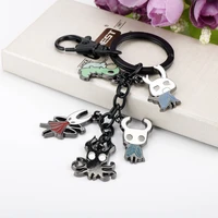 hot game hollow knight keyring keychain cartoons gifts metal key chains octopus pendant car bag key holder rope chain necklace