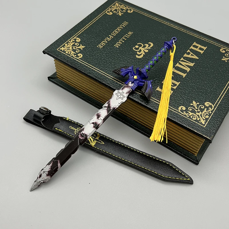 22cm Broken Master Sword Link LoZ Breath of the Wild Tears of the Kingdom Game Peripherals Metal Weapon Model 1:6 Decoration Toy