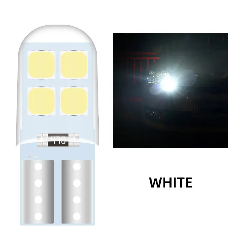 

Светодиодные лампы Canbus 3030 8SMD 6000K 168 194 W5W T10, 10 шт., 12 В, красный