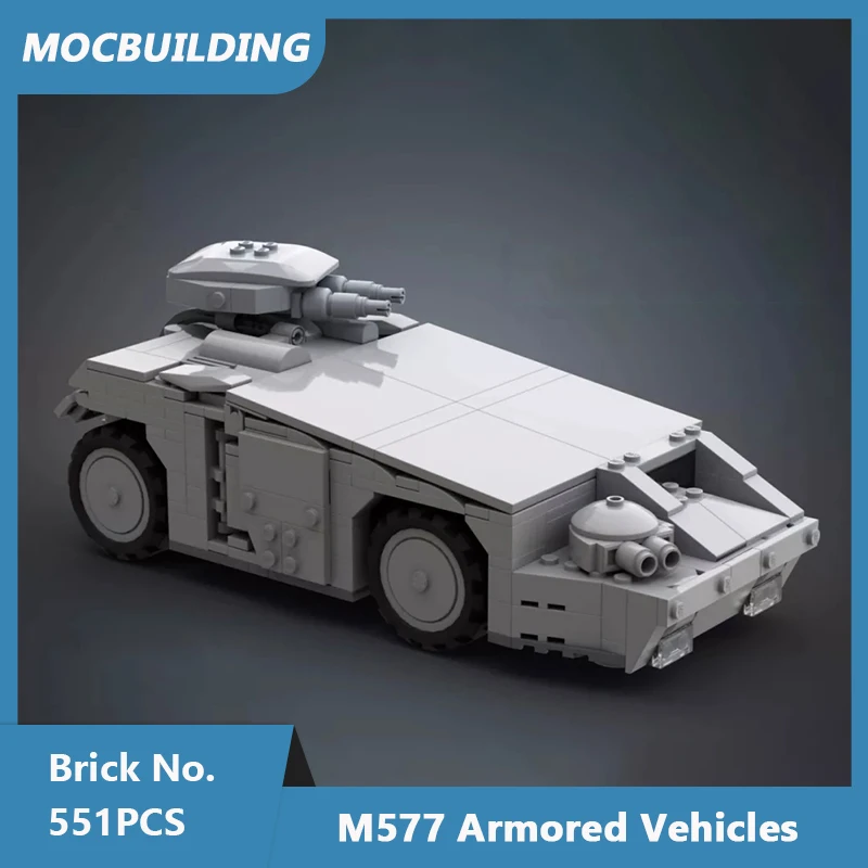 

MOC Building Blocks Military Series M577 Armored Vehicles Model DIY War Car Assembled Bricks Chariot Children Toys Gifts 551PCS