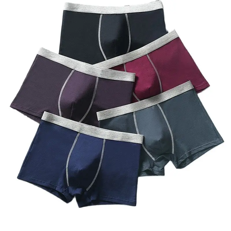 Underwear Fat Male Panties Bigger Cotton Boy Boxer Shorts Antibacterial Fabric Comfortable Underpants