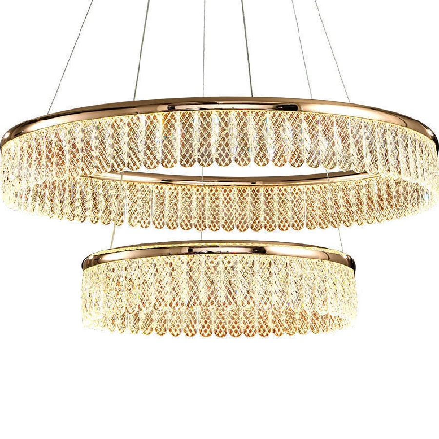 

New Suspension LED Lustre Celling Lamp Indoor Lamparas De Techo Luxury Argyle Pattern Crystal Chandelier For Living Room