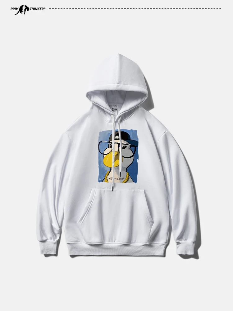 

Милые женские толстовки ExtFine в уличном стиле с рисунком животных, рисунок богатых уток, женские теплые флисовые пуловеры большого размера ...