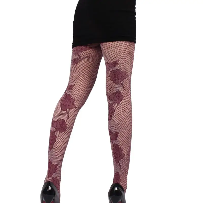 

new Latin Tights Women Professional Fishnet Tights jacquard floral Ballroom Latin Dance Hard Yarn Elastic Stockings Pantyhose