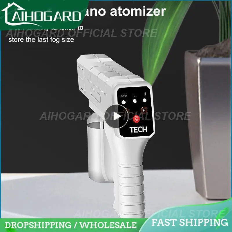 

Touch Screen Adjustable Sprayers 300ml Wireless Nano Blue Steam Spray Disinfection Gun USB Rechargeable Home Garden Accessories