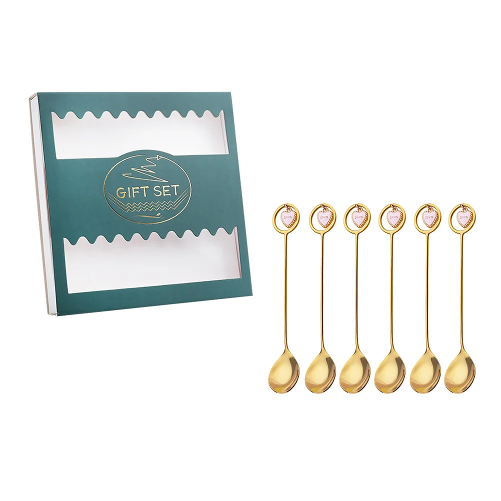 6 шт. подвесные ложки из нержавеющей стали для приготовления мороженого