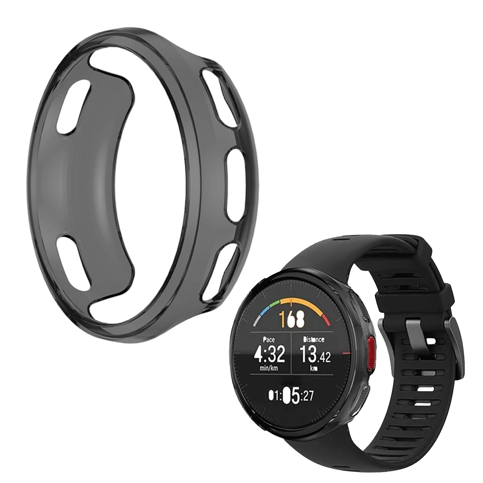 

Watch Protective Shell Case for Polar Vantage V2 Band TPU Half-Clad Cover Smart Watch Bumper Shell Anti-scratch for Vantage V2