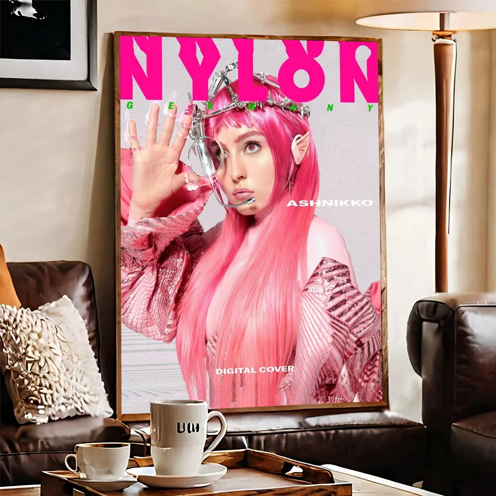 A-Ashnikko аниме постеры липкие белые бумажные наклейки DIY комната бар кафе Kawaii декор