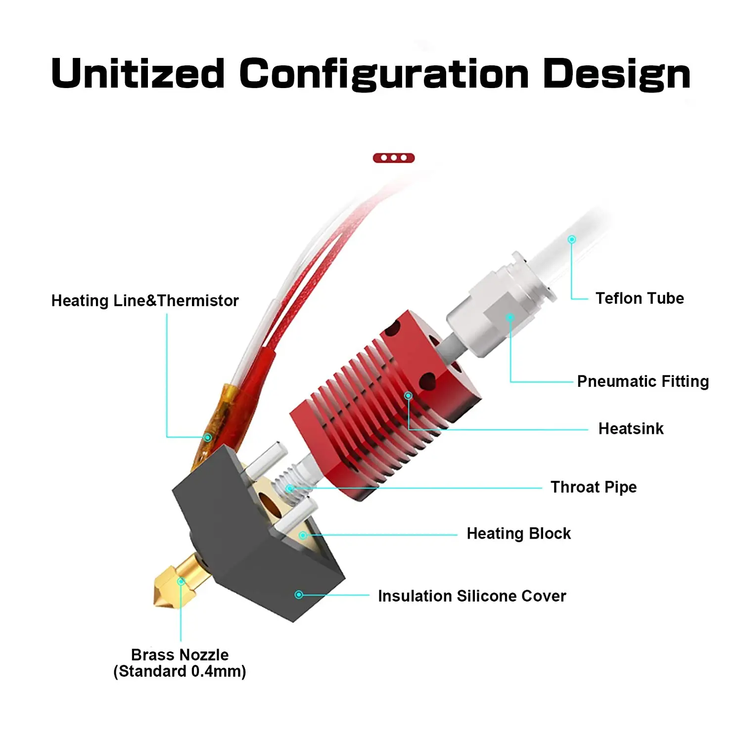 Ender 3 Hotend с 10 шт латунными соплами 0 4 мм 2 MK8 силиконовая крышка экструдер для 3D