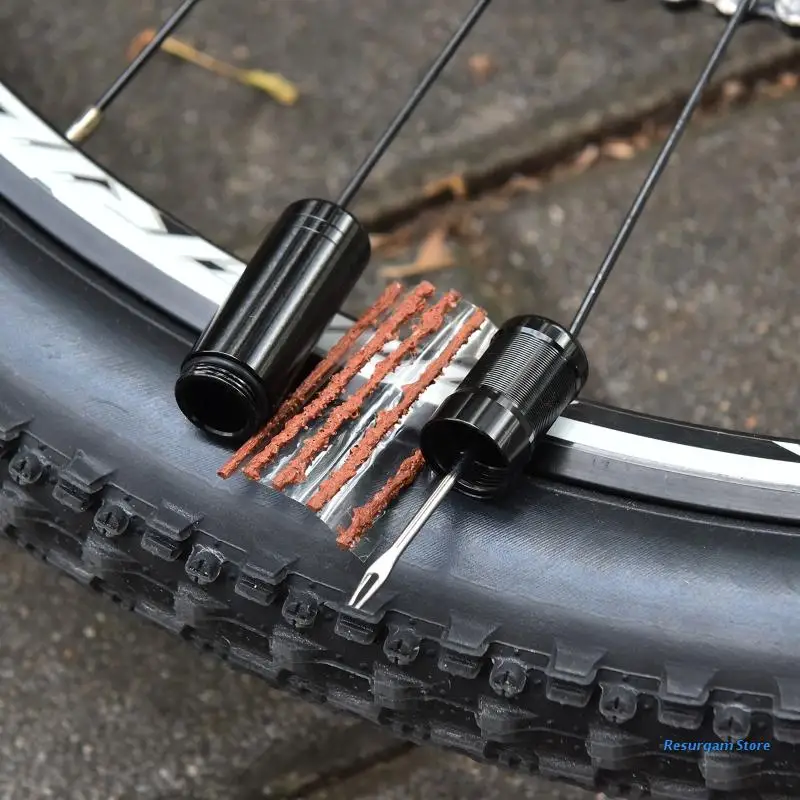 

MTB Bicycle Tyres Tubeless Bike Tyre Repair Kit Fix a Puncture or Flat, Includes Storage Canister, Plugger Tool & Drop Shipping