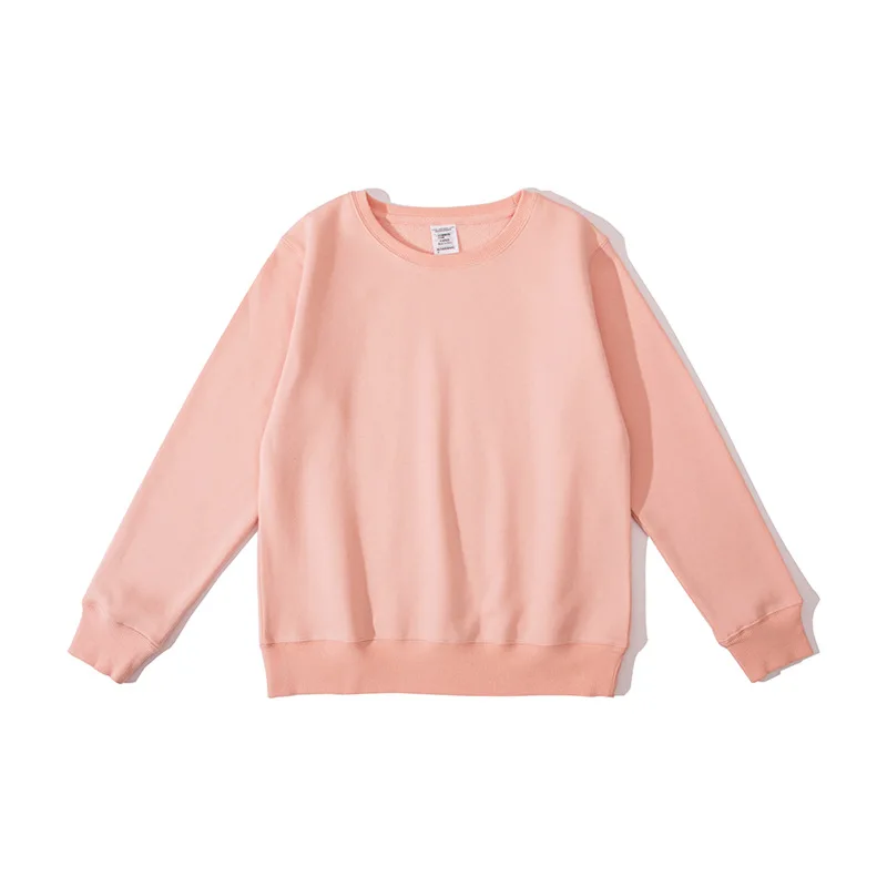 

Candy Color 400g Winter Fleece Thickened Round Neck Sweater Solid Color Sports Bottoms Top Men's And Women's