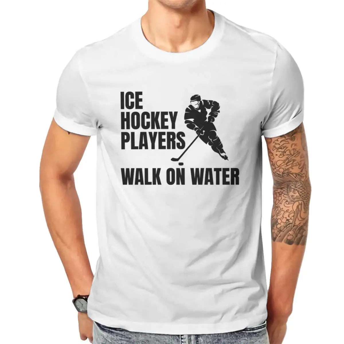 

Wholesale Player ice hockey ice hockey sport puck gift Unisex Heather Prism T-Shirt White Anime Short Sleeve Men Clothing 105146